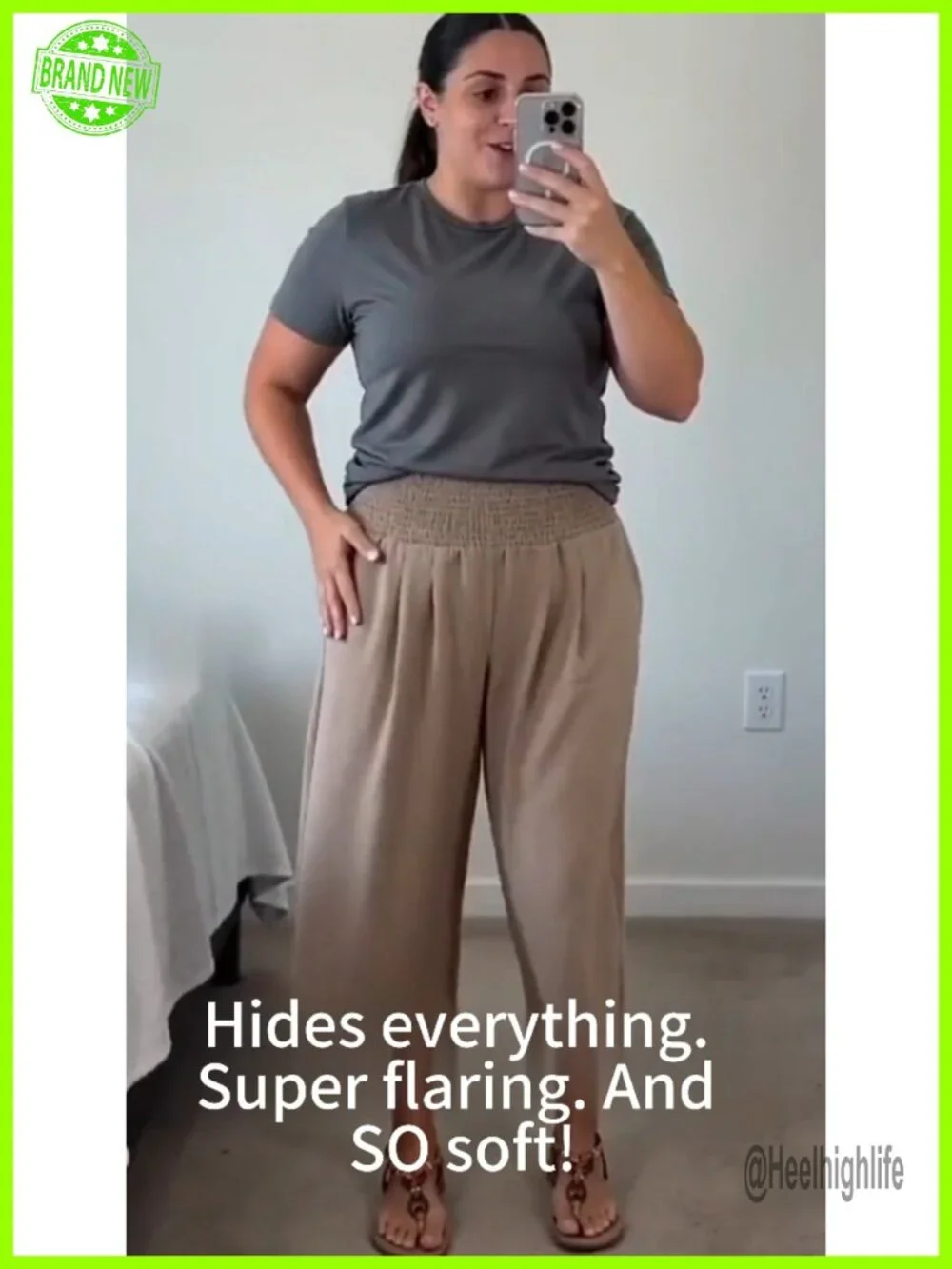 Women's Wide Leg Capri Pants Tummy Control High Waisted Palazzo Summer Beach